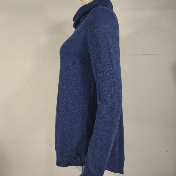 Magaschoni dark blue Turtleneck lightweight pullover sweater ladies Medium - Picture 5 of 6